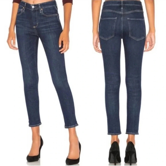 Agolde Denim - Agolde Sophie High Rise Skinny Crop in Reverb Size 26